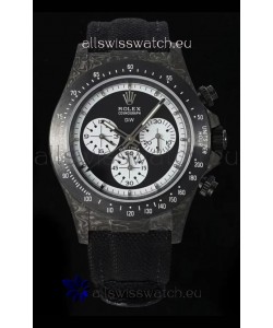 Rolex Daytona Super Clone DiW Paul Newman Carbon Edition Watch - Forged Carbon Casing Black Strap 1:1 Mirror Replica