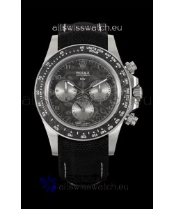 Rolex Daytona Super Clone DiW Exceptional-1 Stainless Steel Watch in Black Carbon Dial 1:1 Mirror Replica Watch