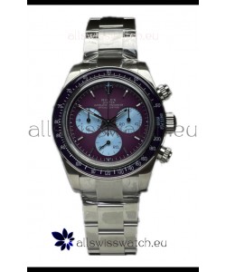 Rolex Daytona 116508 Warm Burgundy De Geneve Stainless Steel Watch Swiss Replica 