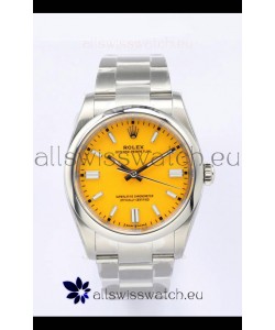 Rolex Oyster Perpetual REF#126000 36MM Swiss Movement Swiss Replica Yellow Dial 904L Steel 1:1 Mirror Replica Watch