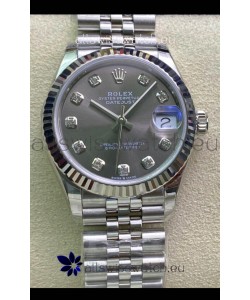 Rolex Datejust 31MM ETA-2671 Movement Swiss Replica in 904L Steel in Grey Dial