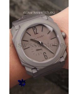 Bvlgari Octo Finissmo Edition 1:1 Mirror Replica Sandblasted Ceramic Casing and Strap 