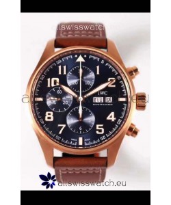 IWC Pilot Chronograph Le Petit Prince Edition Rose Gold 1:1 Mirror Replica Watch