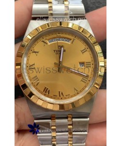Tudor Royal Edition Watch - 1:1 Mirror Replica in Two Tone Casing - Gold Roman Dial