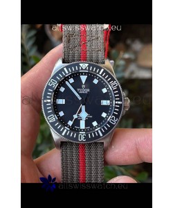 Tudor Pelagos FXD 904L Stainless Steel 1:1 Mirror Replica Watch in Nato Strap 