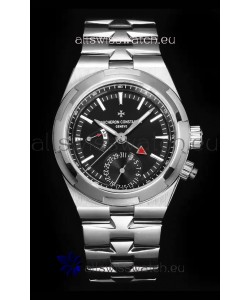 Vacheron Constantin Overseas Dual Time 1:1 Mirror Swiss Replica Watch in Black Dial 