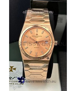 Vacheron Constantin Historiques 222 Super Clone 37MM Rose Gold Watch in Pink Dial 