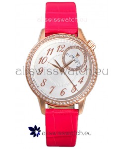Vacheron Constantin Egerie Muse Rose Gold Casing in White Dial Swiss Replica