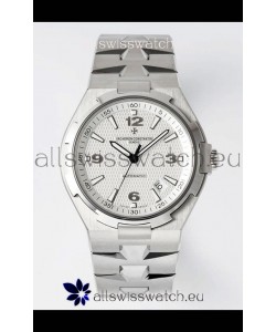 Vacheron Constantin Overseas 1:1 Mirror Swiss Replica Watch in White Dial - Steel Strap