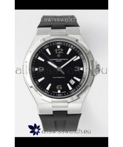 Vacheron Constantin Overseas 1:1 Mirror Swiss Replica Watch in Black Dial - Rubber Strap
