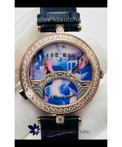 Van Cleef & Arpels Lady Arpels Pont des Amoureux in Rose Gold Dark Blue Strap
