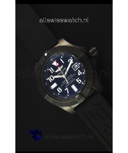 Breitling Avenger Blacksteel DLC Coated Swiss Replica Watch in Black Dial