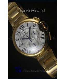 Ballon De Cartier Chronograph in Yellow Gold Case - 1:1 Mirror Replica