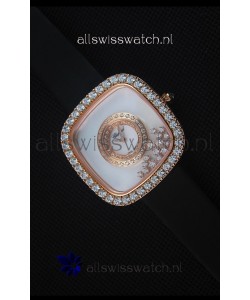 Chopard Happy Diamonds 38MM Black Strap in White Dial