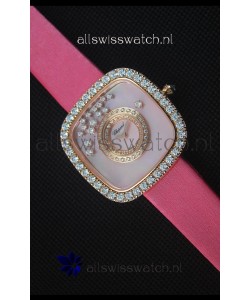 Chopard Happy Diamonds 38MM Pink Strap in Pink Dial