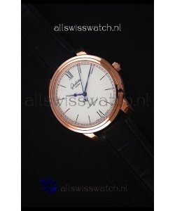 Glashuette Senator Excellence Cream Dial Rose Gold Case Swiss Watch