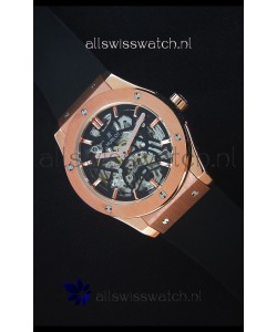 Hublot Classic Fusion Skeleton Rose Gold Case Japanese Movement