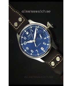 IWC Big Pilot IW500901 - Functional Power Reserve Brown Strap Blue Dial 1:1 Mirror Watch