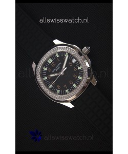 Patek Philippe Aquanaut Swiss Replica Watch with Swiss Diamonds Bezel 