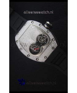 Richard Mille RM053 Tourbillon Pablo Mac Donough Swiss Replica Watch in Titanium Case Black Strap