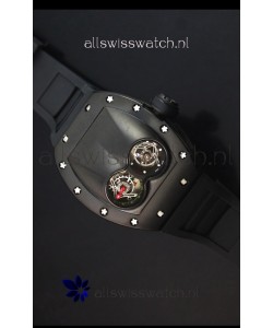 Richard Mille RM053 Tourbillon Pablo Mac Donough Swiss Replica Watch in PVD Case Black Strap