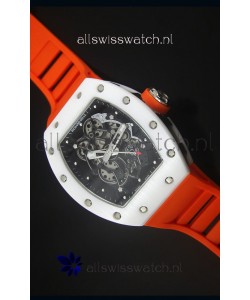 Richard Mille RM055 White Ceramic Case Watch in Black Inner Bezel
