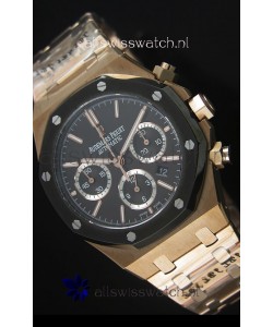 Audemars Piguet Royal Oak Rose Gold in Black Ceramic Dial - 1:1 Mirror Replica