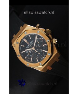 Audemars Piguet Royal Oak Chronograph Watch in Yellow Gold in Black Dial