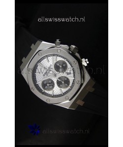 Audemars Piguet Royal Oak Chronograph Watch in Stainless Steel Case White Dial
