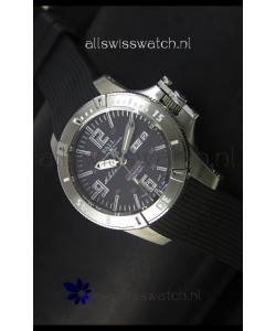 Ball Hydrocarbon Spacemaster Automatic Day Date Rubber Strap in Black Dial - Original Citizen Movement 