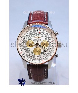 Breitling Navitimer Cosmonaute Swiss Replica Watch Gold Plated Bezel