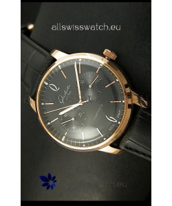 Glashuette Senator Japanese Replica Watch in 18K Pink Gold Case