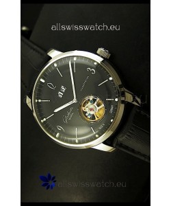 Glashuette Tourbillon Japanese Replica Watch in Black Dial
