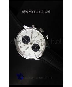 IWC Portuguese Chronograph Swiss Replica Watch in Steel Case - 1:1 Mirror Replica Edition