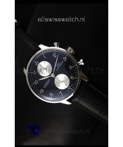 IWC Portuguese Chronograph Swiss Replica Watch in Steel Case - 1:1 Mirror Replica Edition