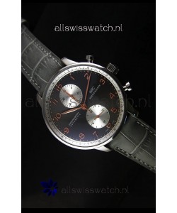 IWC Portuguese Chronograph Swiss Replica Watch in Steel Case - 1:1 Mirror Replica Edition