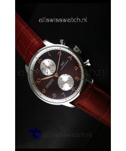 IWC Portuguese Chronograph Swiss Replica Watch in Steel Case - 1:1 Mirror Replica Edition