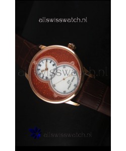 Jaquet Droz Grande Seconde Watch in Red Dial Rose Gold Case 