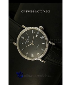 Patek Philippe Calatrava 5120 Swiss Replica Watch in Steel Casing - Roman Hours