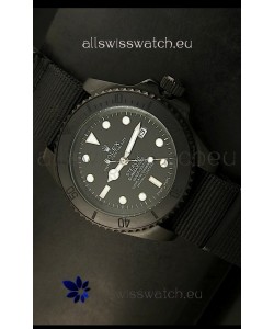 Rolex Submariner STEALTH Edition Swiss Replica in Black Strap