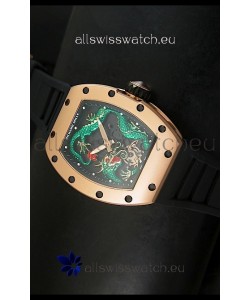 Richard Mille RM057 Tourbillon Jackie Chan Swiss Replica Watch in Pink Gold