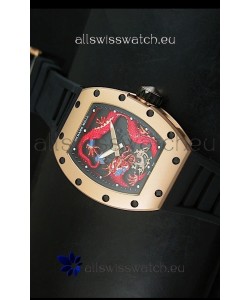 Richard Mille RM057 Tourbillon Jackie Chan Swiss Replica Watch in Pink Gold