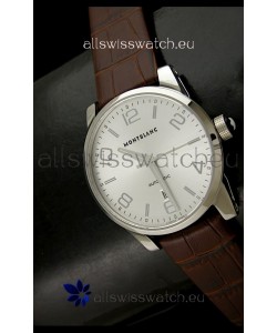 Mont Blanc Timewalker Swiss Automatic Watch in Silver Dial - Ultimate Mirror Replica