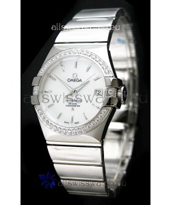 Omega Constellation Mens Swiss Automatic Watch in White Dial - 1:1 Mirror Replica 