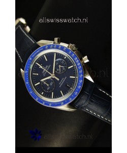Omega Speedmaster Moon Watch Co-Axial Japanese Replica Watch Dark Blue Dial