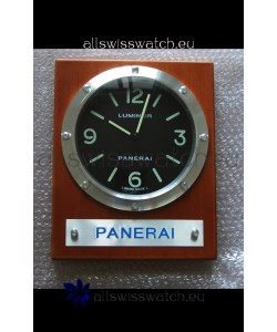 Panerai PAM255 Teak Wood Wall Clock White Dial - 1:1 Mirror Replica