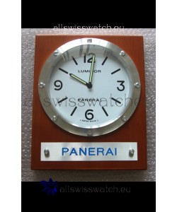 Panerai PAM255 Teak Wood Wall Clock Black Dial - 1:1 Mirror Replica