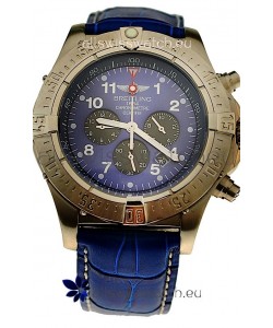 Breitling Chronograph Chronometre Japanese Watch in Blue