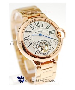 Ballon Bleu De Cartier flying Tourbillon Japanese Replica Gold Watch