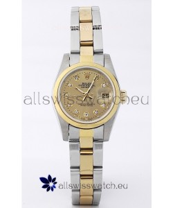 Rolex DateJust Two Tone Lady's Replica Watch